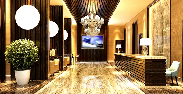 Interior design of a hotel 