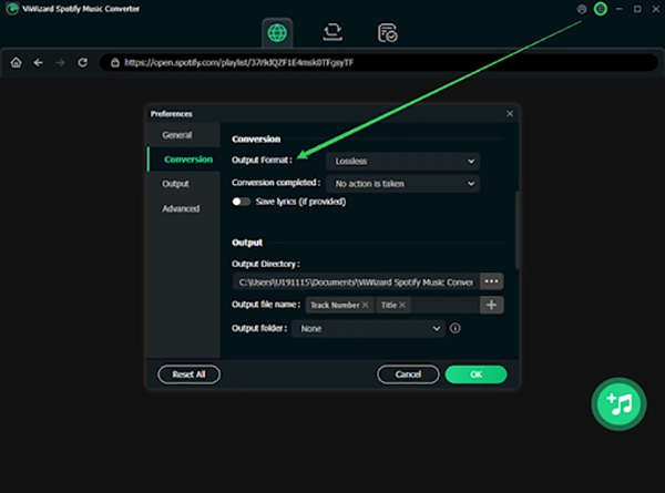 Output Settings