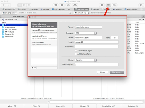 FTP on Mac