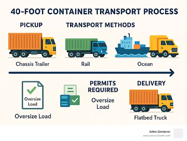 Transport process for containers
