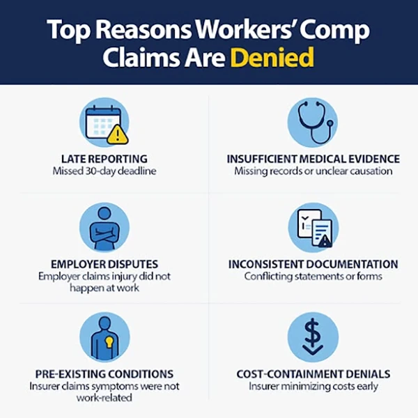 Comp Claim Denial Causes