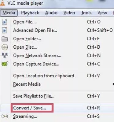 Click on Convert/Save