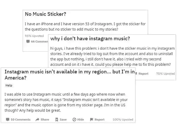 Instagram Music Not Working Issue Reported on Reddit