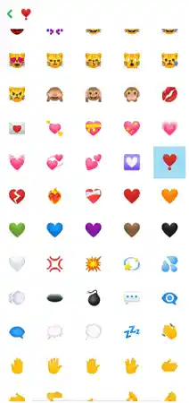 Choose the emoji for replacing the selected emoji.