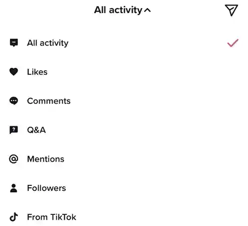 Go to the Activity tab.