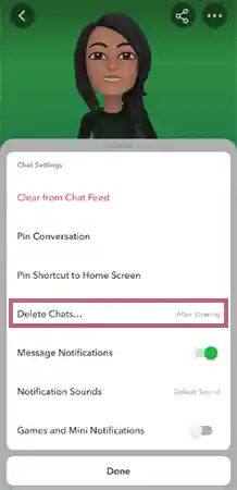 Tap on the option of Delete Chats.