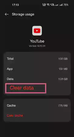 Clear data