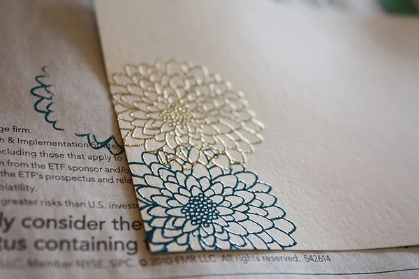 embossing or foil stamping