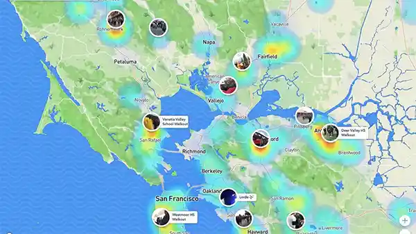 snap map heatmap