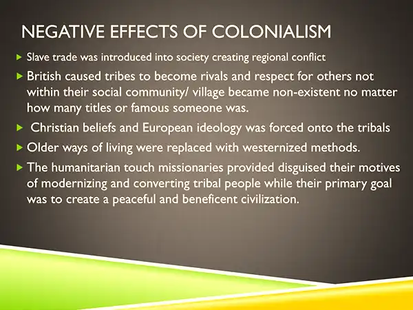  Negative Impact of Colonialism