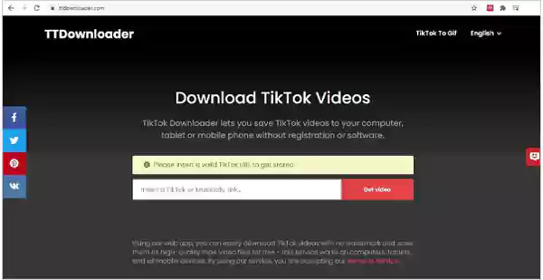 TikTok website