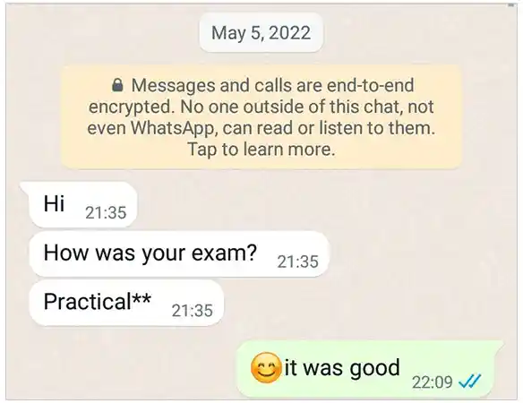 Does WhatsApp show screenshots