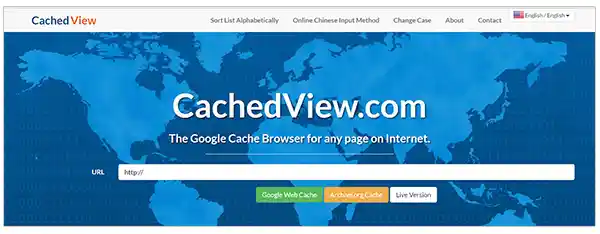 Open ‘Google Cache’ web browser.