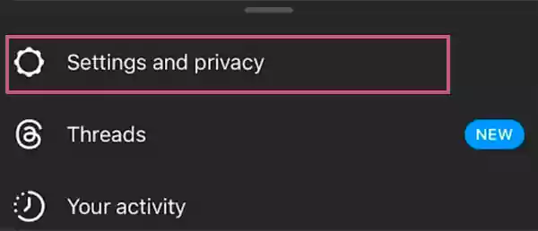 Tap Settings and privacy1