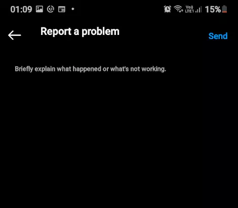 report a problem on instagram