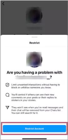 restrict account