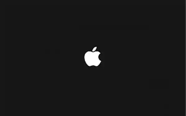 Apple Logo in a Black Background