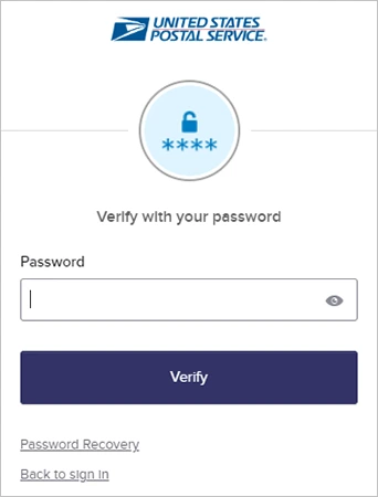 Enter Password  Click on Verify