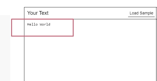Hello World text
