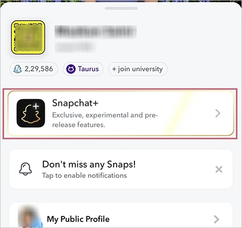 Tap on Snapchat