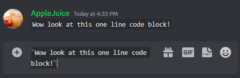 code blocks