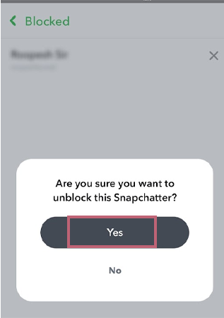 Select Yes in the final pop up