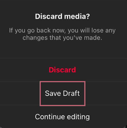 At last click on Save Draft