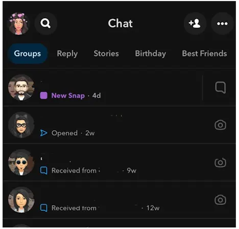 Chat Window Snapchat