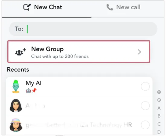 Hit the New Group option