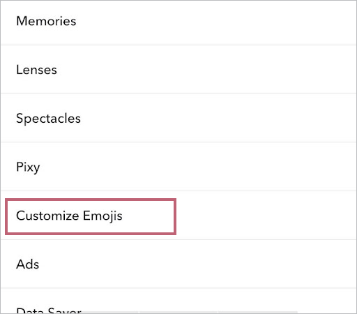 Scroll towards the end and tap on Customize Emojis
