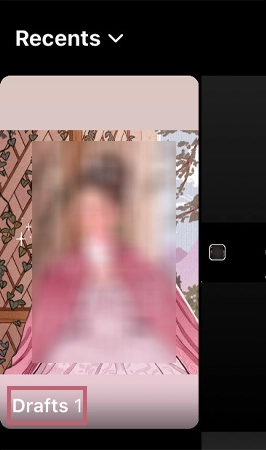 Tap on Drafts to see all your drafts