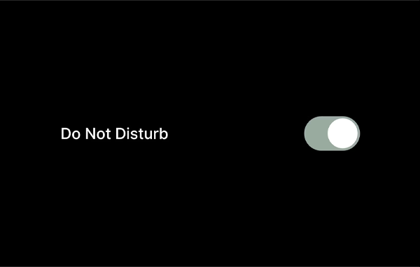 Toggle for Do Not Disturb