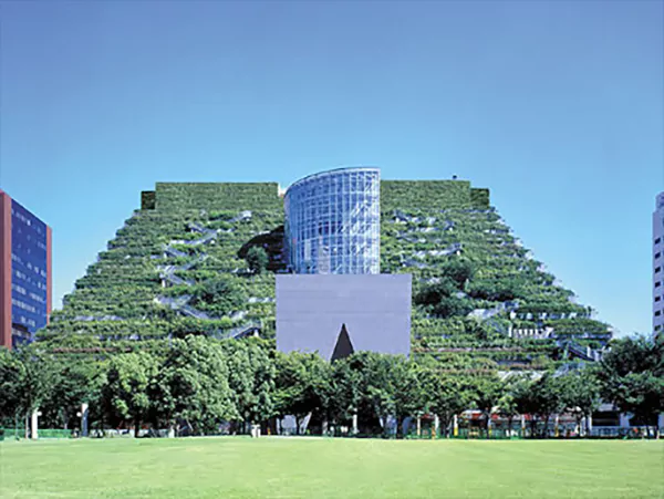 Fukuoka Office Building with Green Roofs