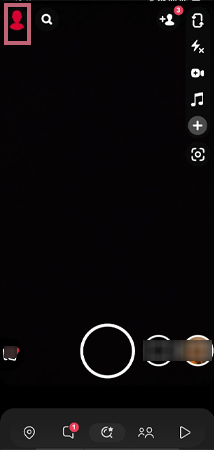 Launch Snapchat and select the Profile icon