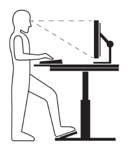 desk adjustment while standing