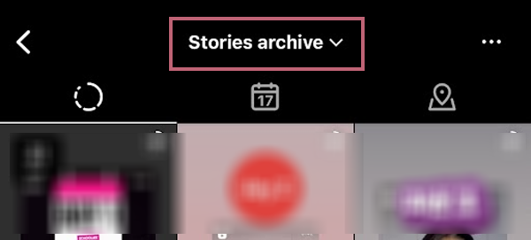 Ensure the bar is set on Stories Archive and choose a story