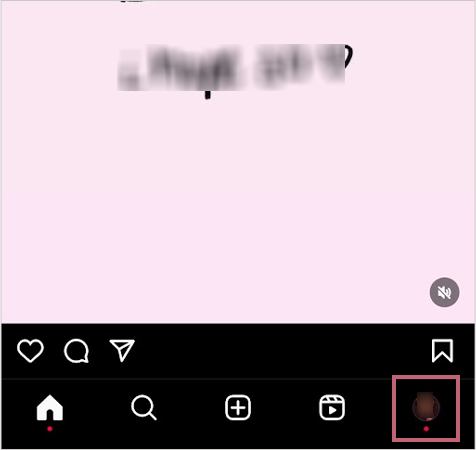Go to Instagram and tap on the Profile icon
