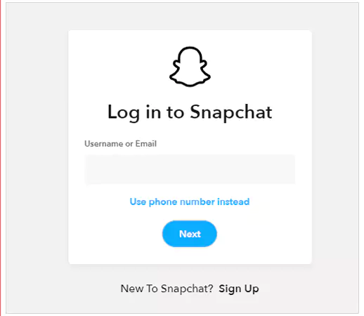 Log in to Snapchat.