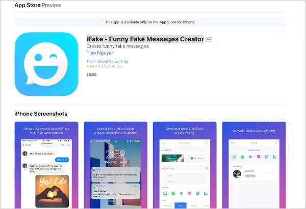 iFake app