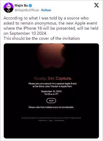 Apples Leak Invite Post