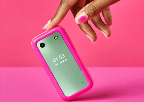 Barbie-themed flip phone