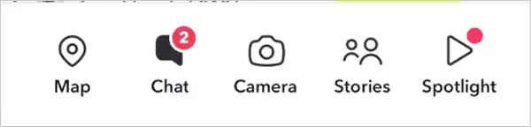 Map icon in Snapchat