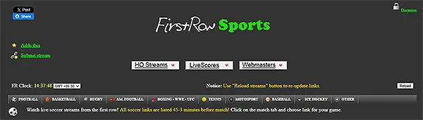 The FirstRow Sport platform