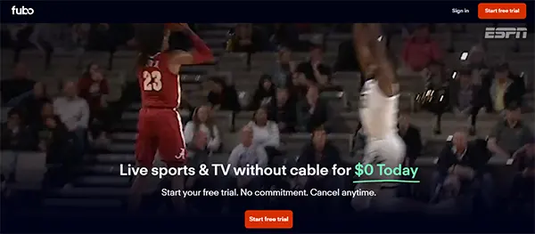 The Fubo TV platform