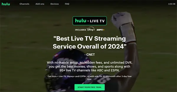 The Hulu+ Live TV platform