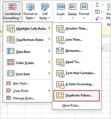 Duplicate Values