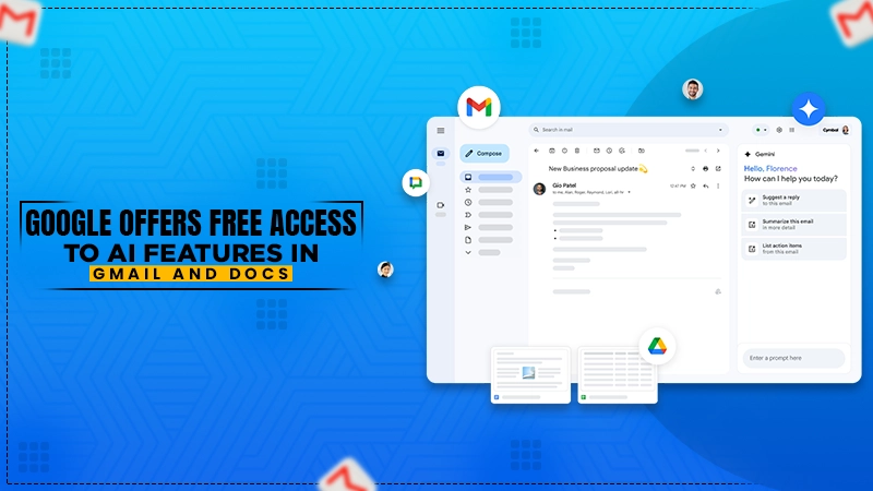 Google Offers Free AI Features in Gmail and Docs
