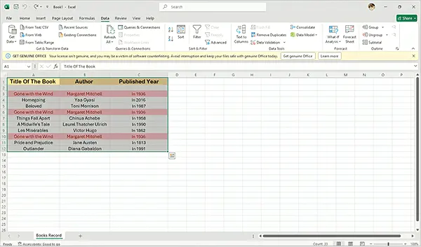 Remove Duplicated from Excel