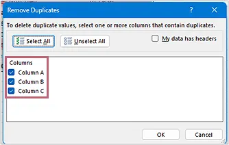 Remove Duplicates in Excel