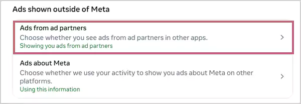 Click on Ads from ad partners